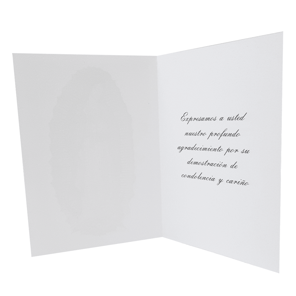 Funeral Celebration of Life Our Lady Of Guadalupe Acknowledgement Cards Thank You Notes Spanish En español Set of 25 Inside
