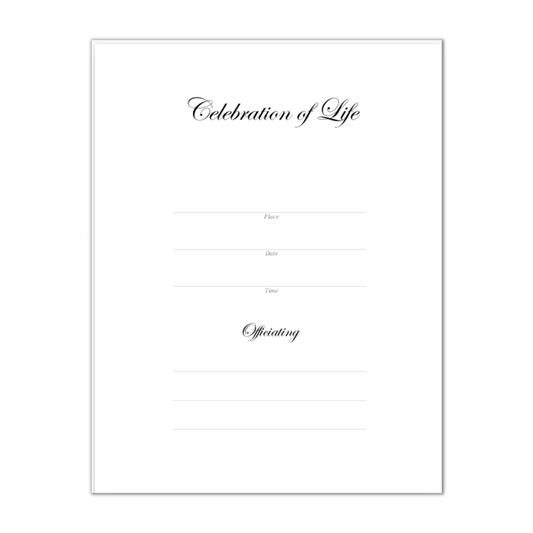 Personalized Custom Extra Celebration of Life  Page Funeral Celebration of Life Guest Book Editable 