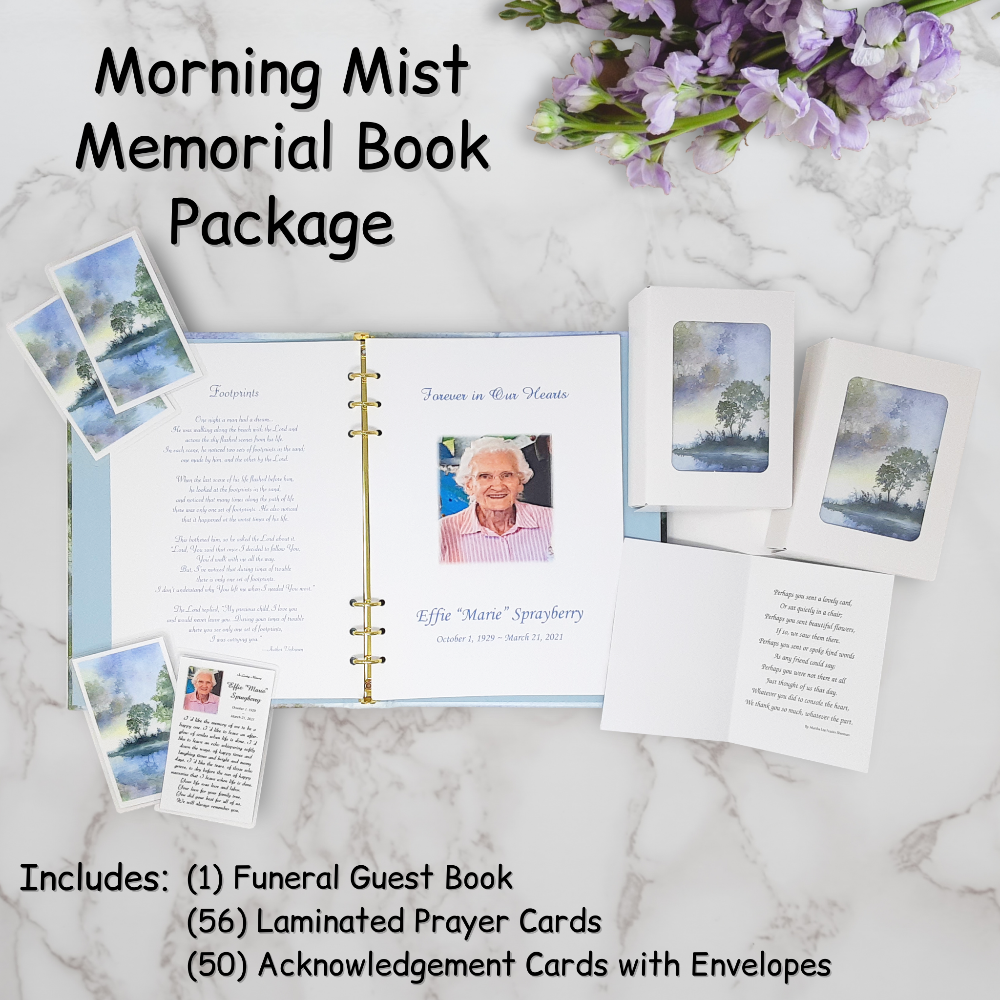 Morning Mist Memorial Book Package – Memorial Bookstore