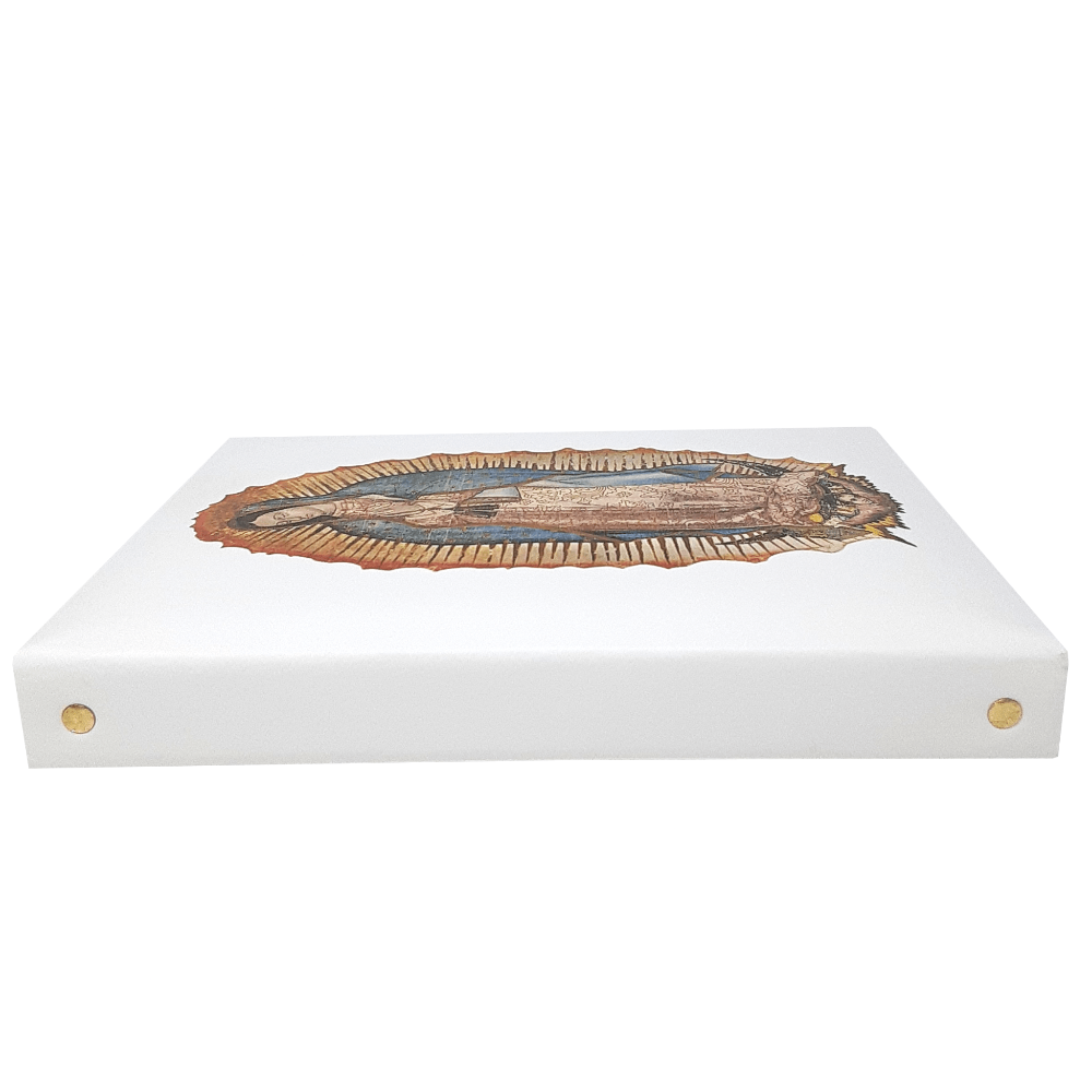 Personalized Custom Funeral Celebration of Life Spanish Our Lady of Guadalupe In Memory Guest Registry Book En Español side view