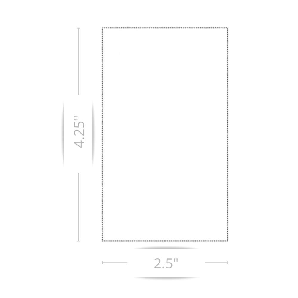 Memorial Bookstore All Saints Prayer Card sizing 4.25"L x 2.5"W