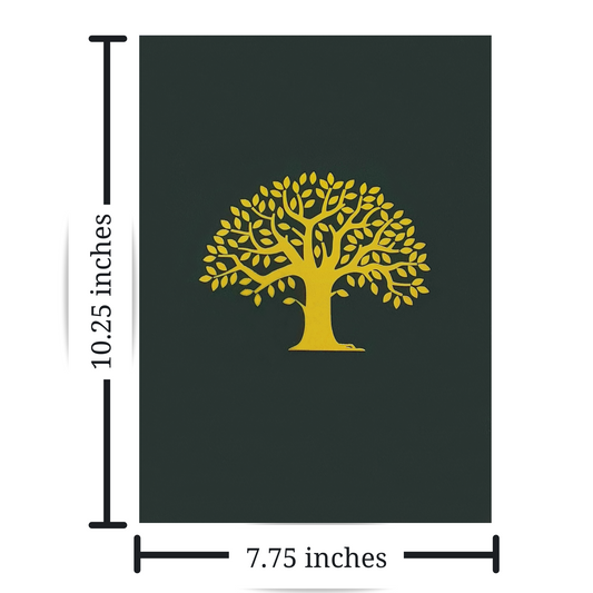 Simple Elegant Green Tree of Life Spiritual Classic Celebration of Life Funeral In Memory Guest Register Book Memorial Bookstore