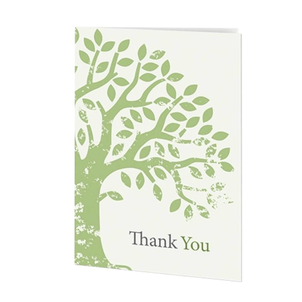 Celebration of Life Funeral Tree of Life Memorial Acknowledgement Cards Thank You notes set of 25