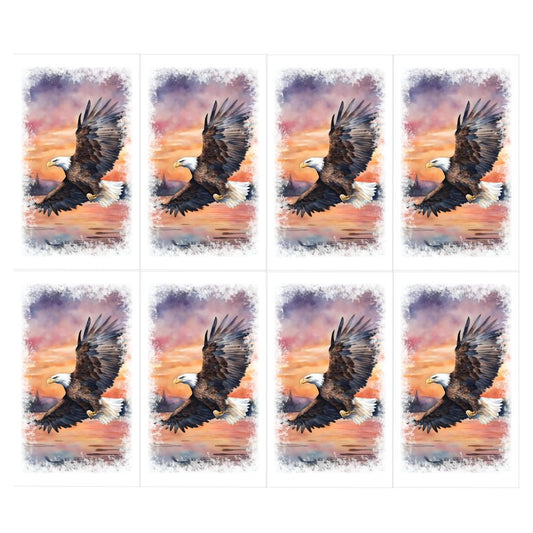 Florida Sunset American Bald Eagle Memorial Prayer Cards