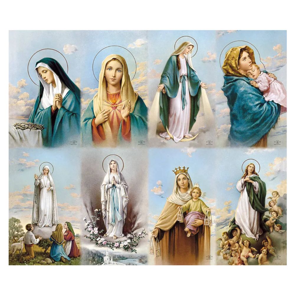 Personalized Madonna Series Prayer Cards