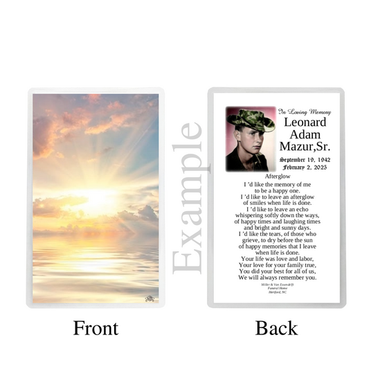 Personalized Sunset Prayer Cards