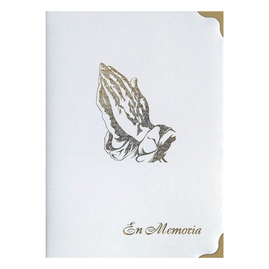 Praying Hands Funeral Guest Book- Spanish (en español)