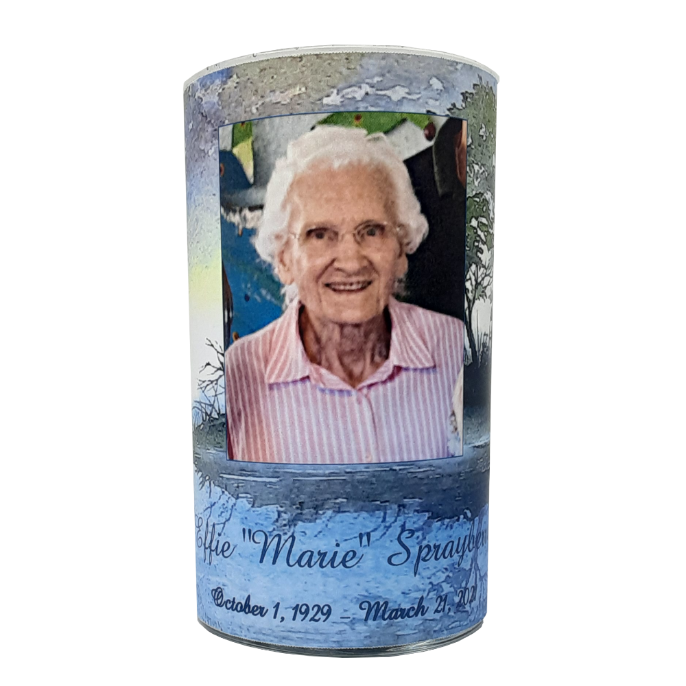 Personalized Custom Memorial Prayer Keepsake Candle Gift